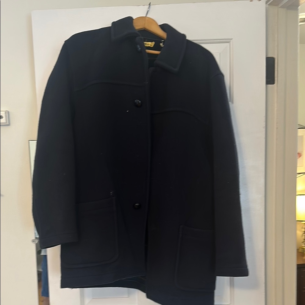 Mens Blue Brooks Brothers Peacoat